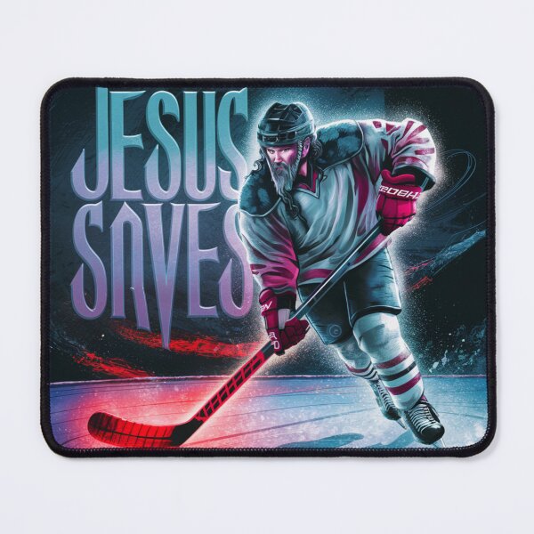 Item preview, Jesus Saves Hockey Goalie designed and sold by Obinne.