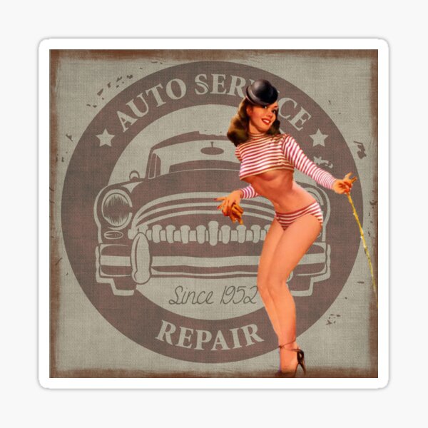Autoaufkleber Vintage Garage - TenStickers