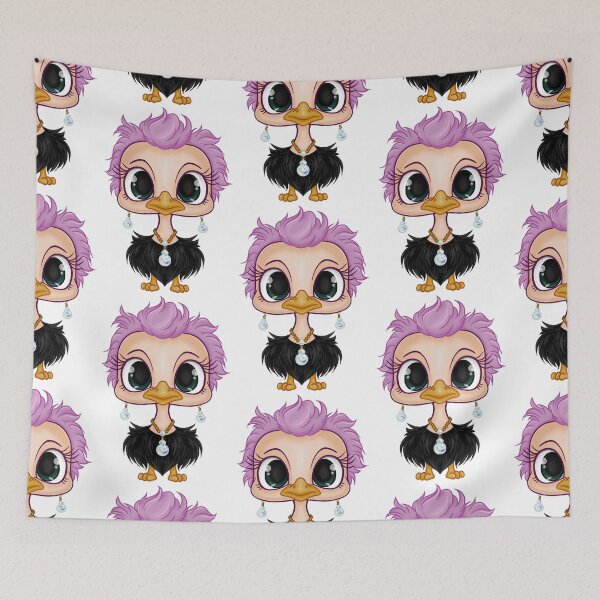 Item preview, Silly Ostrich Wearing Jewelry designed and sold by vasetti-press.