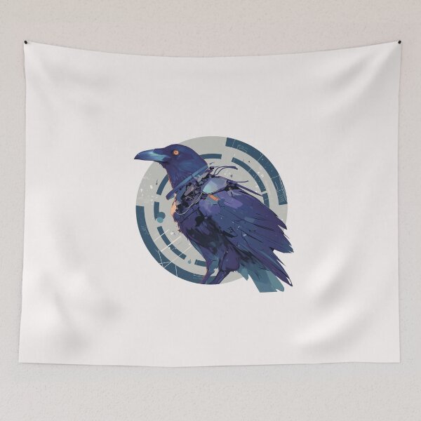 Item preview, Cyber crow // crow // Cool Animal // Cyber Animal // Future Animal Art // Animal Warrior // Animal Cute Art // Gaming Aesthetic stickers designed and sold by SMARTKIT  DESIGNAGENCY.