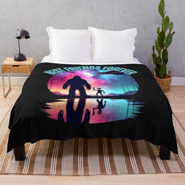 Item preview, Colorful Bigfoot and Alien Best Friends Forever designed and sold by AlienOccupation.