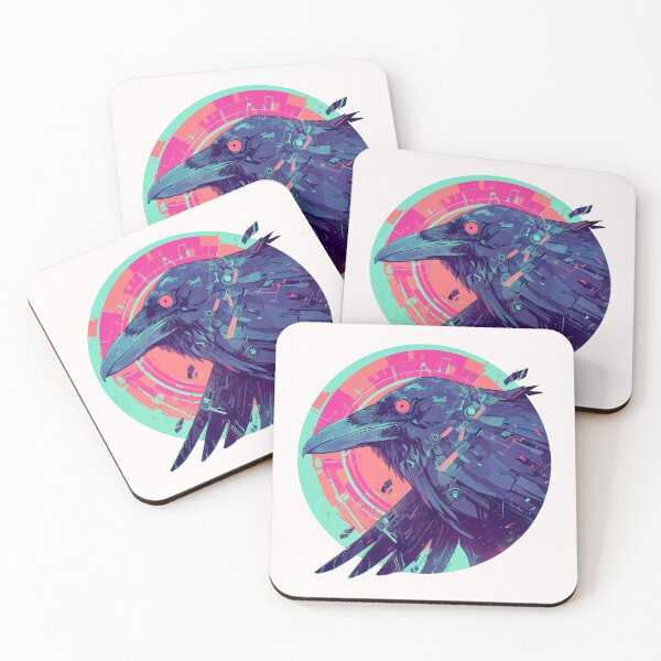 Item preview, Cyber crow // crow // Cool Animal // Cyber Animal // Future Animal Art // Animal Warrior // Animal Cute Art // Gaming Aesthetic stickers designed and sold by SMARTKIT  DESIGNAGENCY.