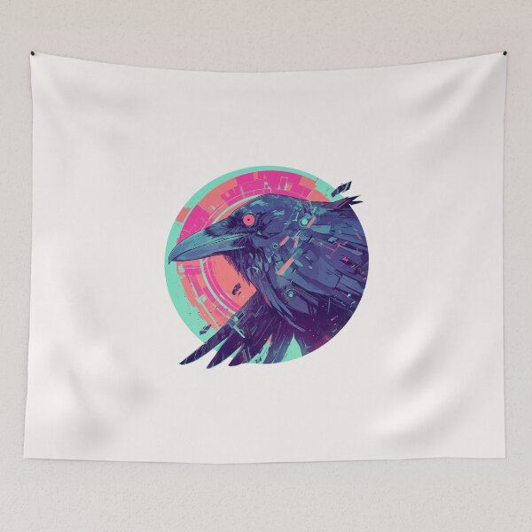 Item preview, Cyber crow // crow // Cool Animal // Cyber Animal // Future Animal Art // Animal Warrior // Animal Cute Art // Gaming Aesthetic stickers designed and sold by SMARTKIT  DESIGNAGENCY.