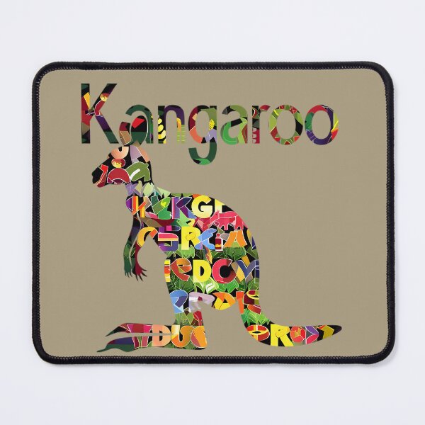 Item preview, "Kangaroo: Nature's Typography" designed and sold by Art-Vortex-fr.