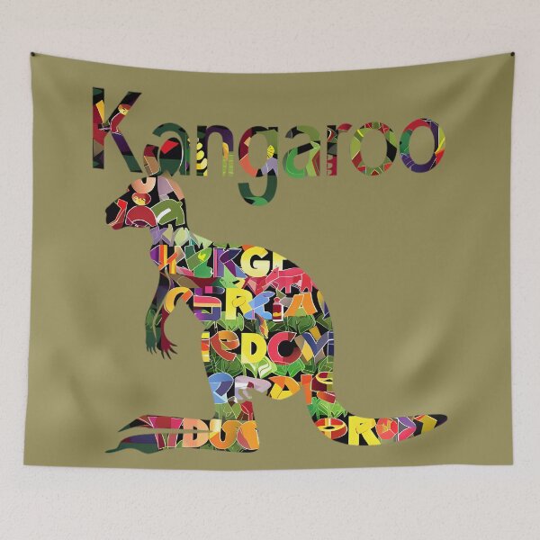 Item preview, "Kangaroo: Nature's Typography" designed and sold by Art-Vortex-fr.