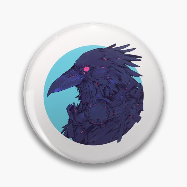 Item preview, Cyber crow // crow // Cool Animal // Cyber Animal // Future Animal Art // Animal Warrior // Animal Cute Art // Gaming Aesthetic stickers designed and sold by SMARTKIT  DESIGNAGENCY.