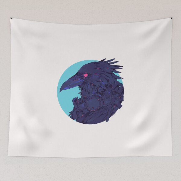 Item preview, Cyber crow // crow // Cool Animal // Cyber Animal // Future Animal Art // Animal Warrior // Animal Cute Art // Gaming Aesthetic stickers designed and sold by SMARTKIT  DESIGNAGENCY.