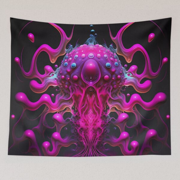 Item preview, “Neon Pink Jellyfish Art” designed and sold by Art-Vortex-fr.