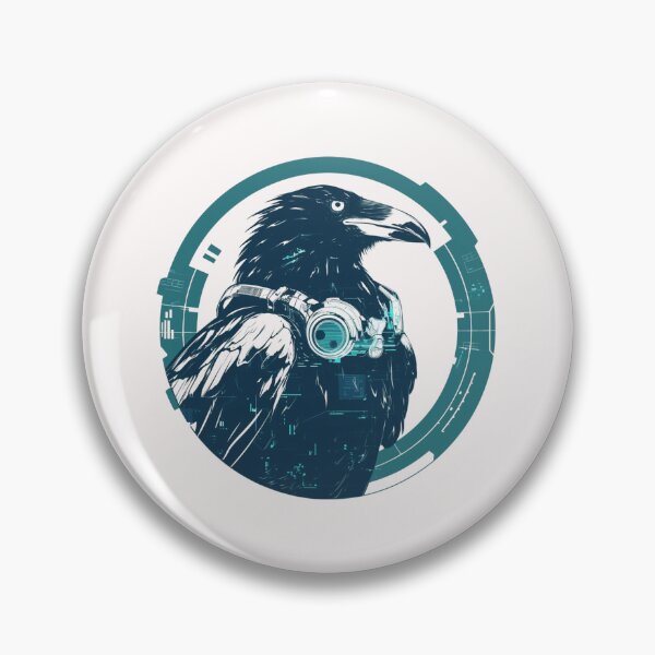 Item preview, Cyber crow // crow // Cool Animal // Cyber Animal // Future Animal Art // Animal Warrior // Animal Cute Art // Gaming Aesthetic stickers designed and sold by SMARTKIT  DESIGNAGENCY.