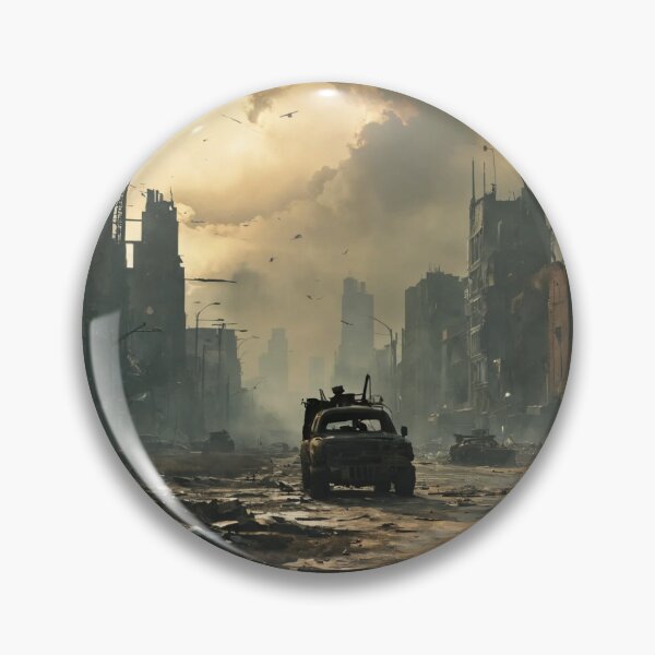 Item preview, post-apocalypse, fallout, game, destruction, landscape designed and sold by DonnaBlankaArt.