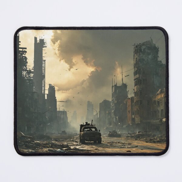 Item preview, post-apocalypse, fallout, game, destruction, landscape designed and sold by DonnaBlankaArt.