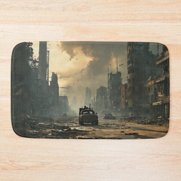 Item preview, post-apocalypse, fallout, game, destruction, landscape designed and sold by DonnaBlankaArt.