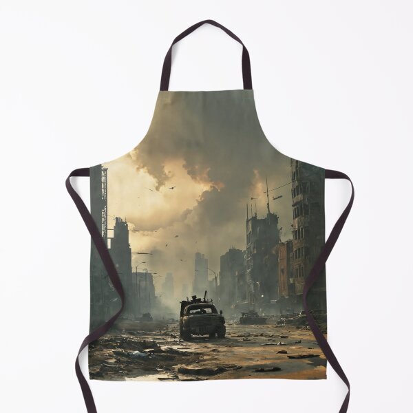 Item preview, post-apocalypse, fallout, game, destruction, landscape designed and sold by DonnaBlankaArt.