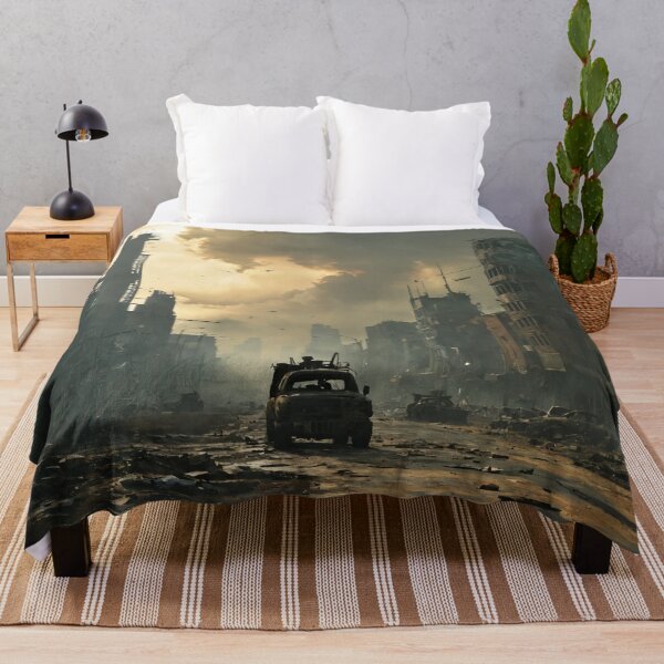 Item preview, post-apocalypse, fallout, game, destruction, landscape designed and sold by DonnaBlankaArt.