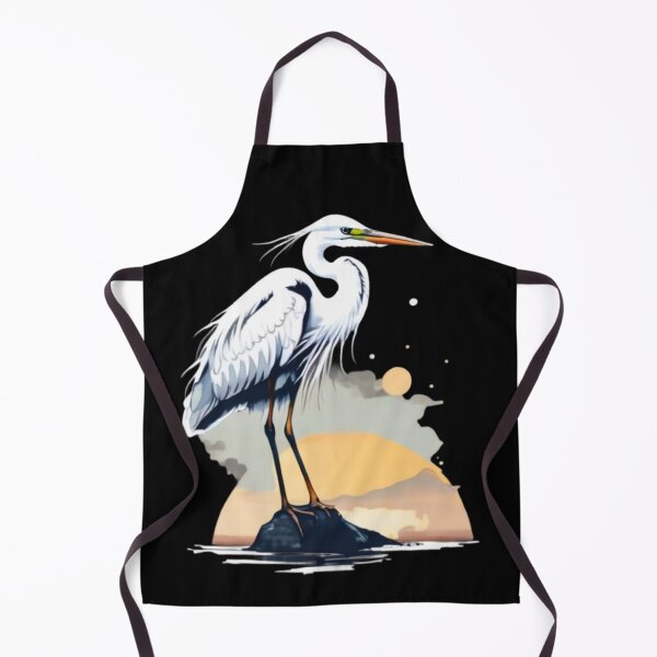 Item preview, watercolor white heron designed and sold by EuropeanPrints.