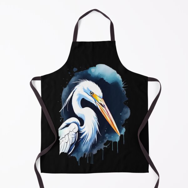 Item preview, watercolor white heron designed and sold by EuropeanPrints.