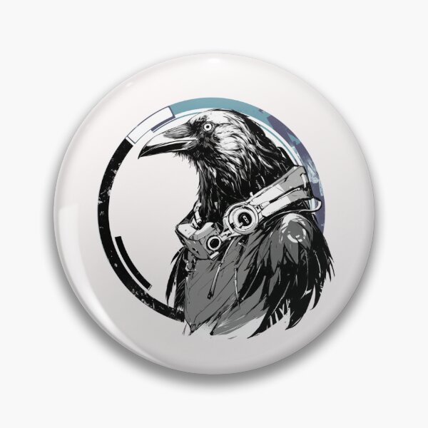 Item preview, Cyber crow // crow // Cool Animal // Cyber Animal // Future Animal Art // Animal Warrior // Animal Cute Art // Gaming Aesthetic stickers designed and sold by SMARTKIT  DESIGNAGENCY.