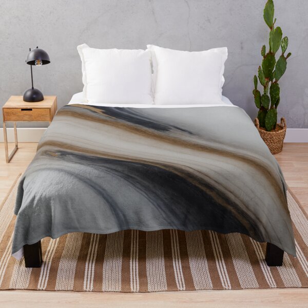 Item preview, Abstract landscapes in white and gold fake marble  designed and sold by DesignArtFull.