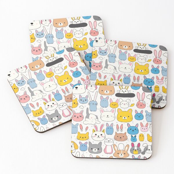 Item preview, Surround yourself with cuteness! This whimsical animal pattern brings joy and charm to any project or space. Perfect for stationery, wallpaper, or fabric designed and sold by Wannaprasert.
