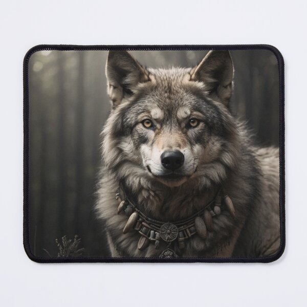 Item preview, Enchanted Wolf with Tribal Amulets - Artwork by LaLi Designs designed and sold by LaLi-Designs.