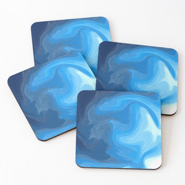 Item preview, Abstract blue teal liquid swirl designed and sold by Quacktails.