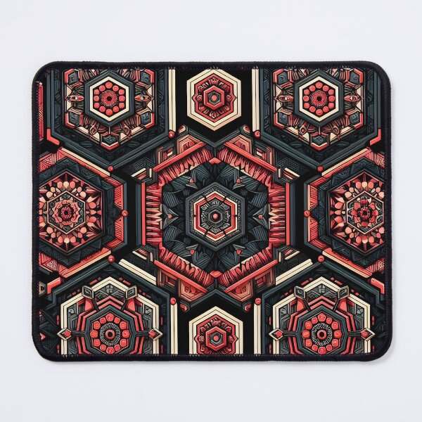 Item preview, Octagon: Red and black seamless patterns designed and sold by BlackCatspet1.