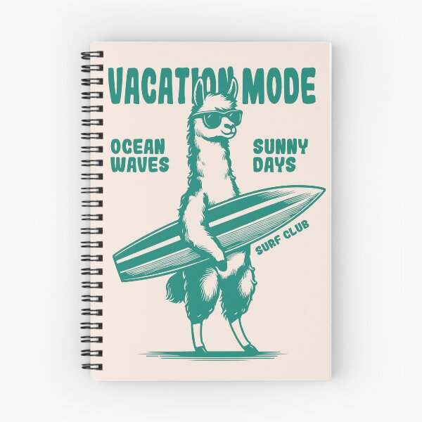 Item preview, Vacation mode, Funny llama and surfing, Groovy retro poster, Surf club designed and sold by KristinityArt.