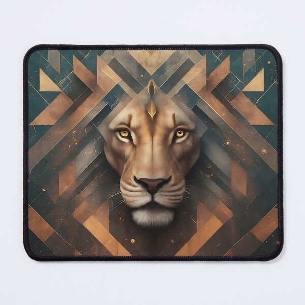 Item preview, Unveiling the Lion's Majesty: Geometric Art with a Hidden Constellation designed and sold by PixelPonder.