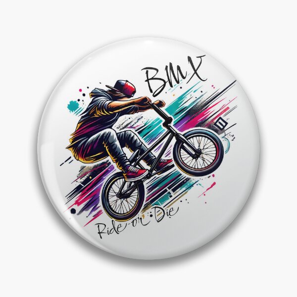 Item preview, BMX Rider Performing Freestyle Jump Trick with Graffiti Style designed and sold by Tong4130.