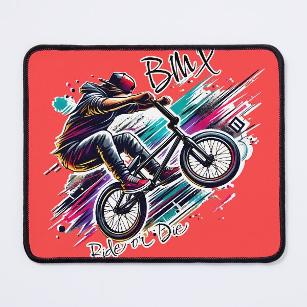Item preview, BMX Rider Performing Freestyle Jump Trick with Graffiti Style designed and sold by Tong4130.