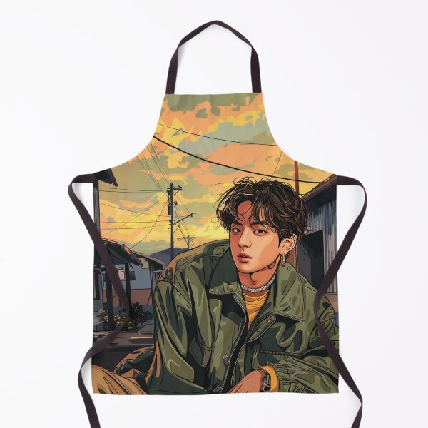 Item preview, BTS Jungkook illustration in Ghibli style. designed and sold by HANGLEMAN.