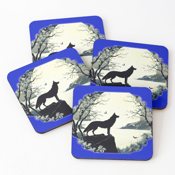 Item preview, El lobo y si instinto protector bajo la luna designed and sold by PixelCraftDSG.