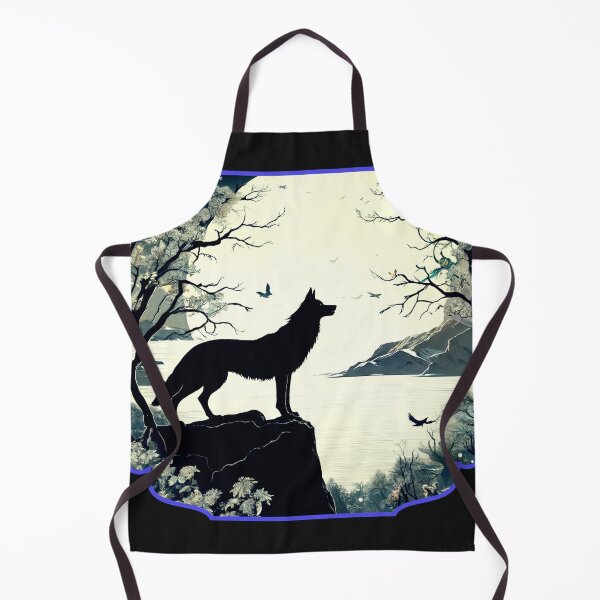 Item preview, El lobo y si instinto protector bajo la luna designed and sold by PixelCraftDSG.