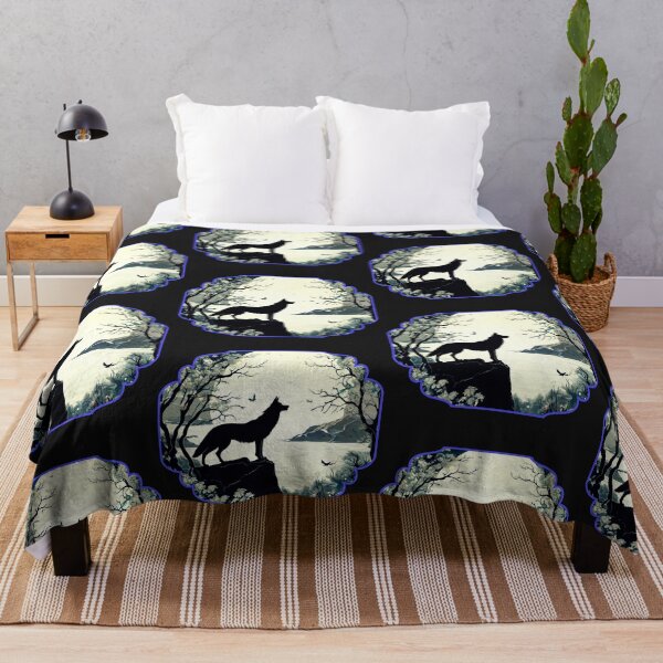 Item preview, El lobo y si instinto protector bajo la luna designed and sold by PixelCraftDSG.