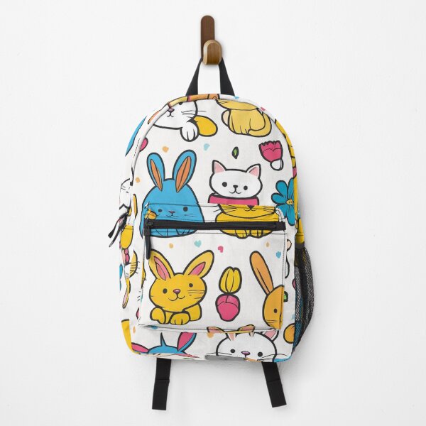 Item preview, Adorable Animal Friends! A colorful parade of cute bunnies and kitties bringing joy and smiles designed and sold by Wannaprasert.