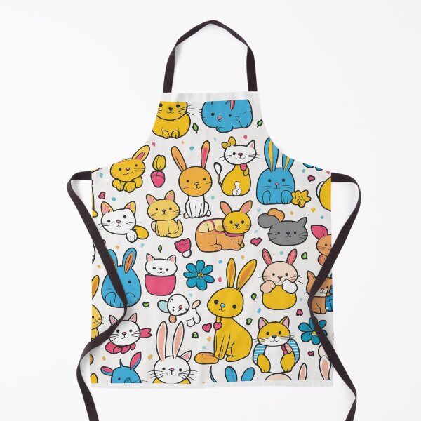 Item preview, Adorable Animal Friends! A colorful parade of cute bunnies and kitties bringing joy and smiles designed and sold by Wannaprasert.