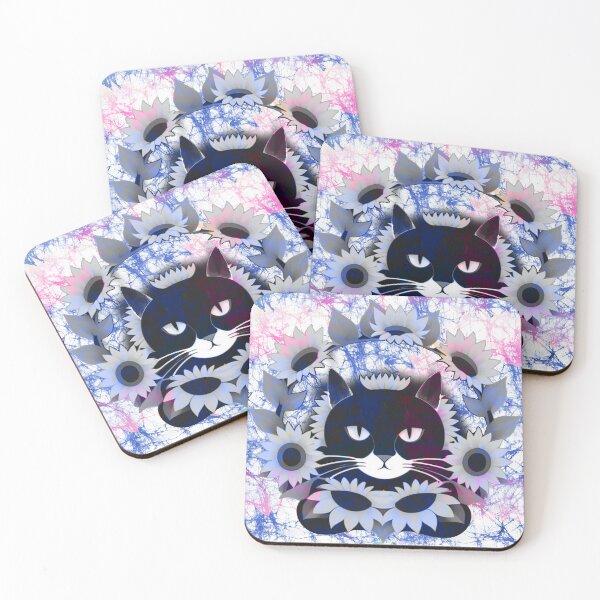 Artikelvorschau, China Cat Sunflower Batik Pastellfarben rosa und blau entworfen und verkauft von AuroraXGreen.