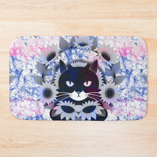 Item preview, China Cat Sunflower batik pastel colors pink and blue designed and sold by AuroraXGreen.