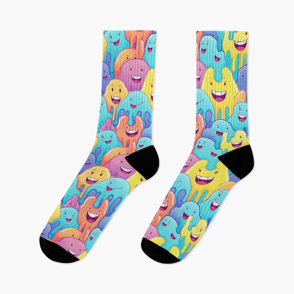 Item preview, Assorted stacked funny coloured monster faces designed and sold by Graphics By Craig.