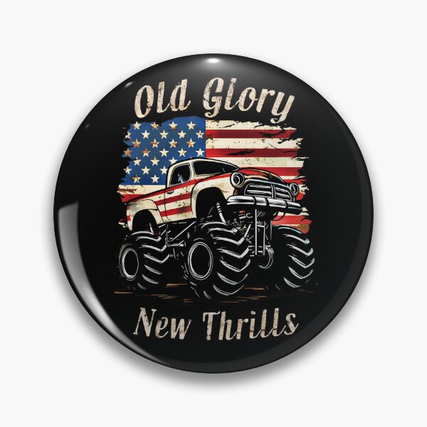 Item preview, Old Glory New Thrills - Vintage 4th July Monster Truck  designed and sold by AlphaTeez.