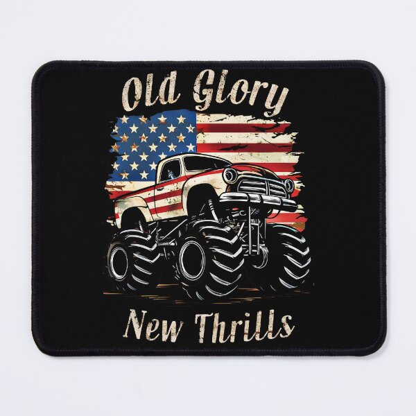 Item preview, Old Glory New Thrills - Vintage 4th July Monster Truck  designed and sold by AlphaTeez.