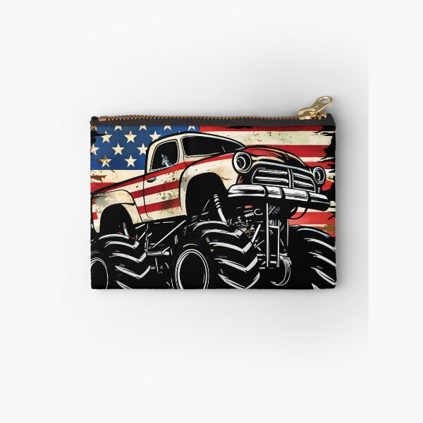 Item preview, Old Glory New Thrills - Vintage 4th July Monster Truck designed and sold by AlphaTeez.