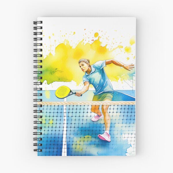Item preview, A vibrant padel player swings a racket on a colorful court designed and sold by homydesign.
