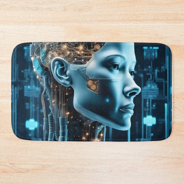 Item preview, Female head with a circuit board. Generative AI designed and sold by homydesign.