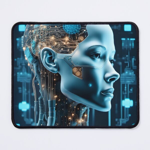 Item preview, Female head with a circuit board. Generative AI designed and sold by homydesign.
