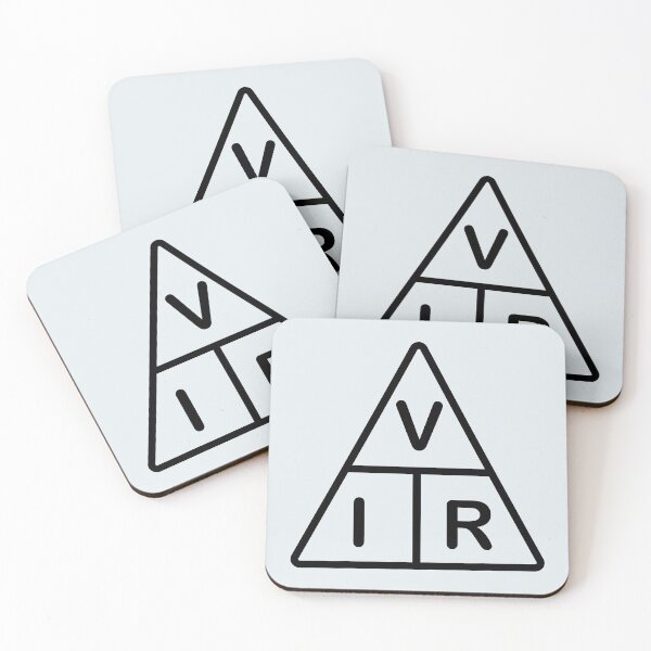 Item preview,  Ohms Law Formula Triangle Chart for Electrical engineering students Engineers Electricians and physics Students  designed and sold by Science Engineering Gifts.