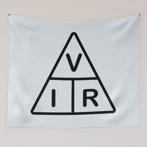 Item preview,  Ohms Law Formula Triangle Chart for Electrical engineering students Engineers Electricians and physics Students  designed and sold by Science Engineering Gifts.