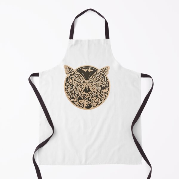 Item preview, Black and Beige Butterfly with intricate details designed and sold by EmeraldCauldren.
