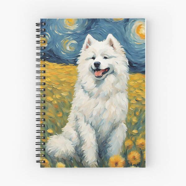 Item preview, Samoyed Oil Painting Print designed and sold by LarkaArt.