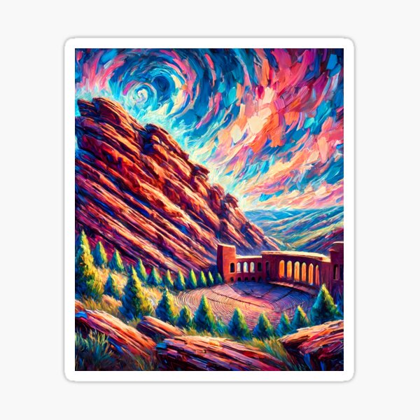 Item preview, Whimsical Red Rocks Amphitheatre designed and sold by LivingInThinAir.